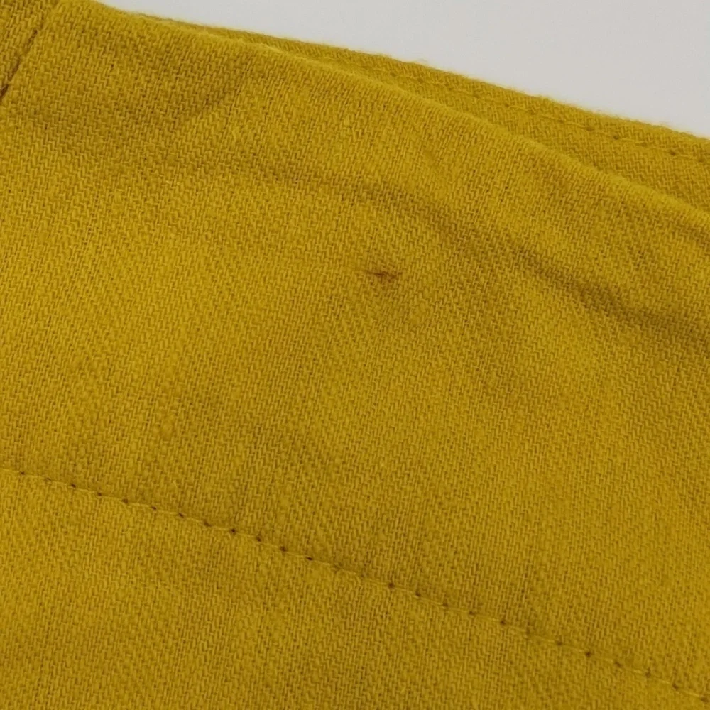 Ann Taylor LOFT Mustard Yellow Size 12 Linen Blend Shorts